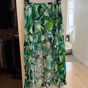 ASOS Tropical Green High Low Skirt
